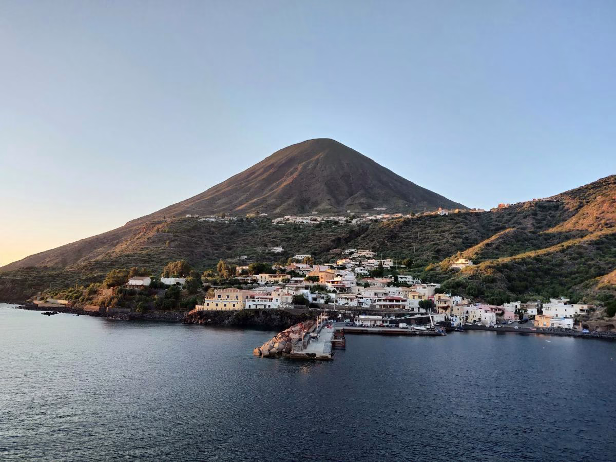 Coast and sea on Salina in the Aeolian Islands