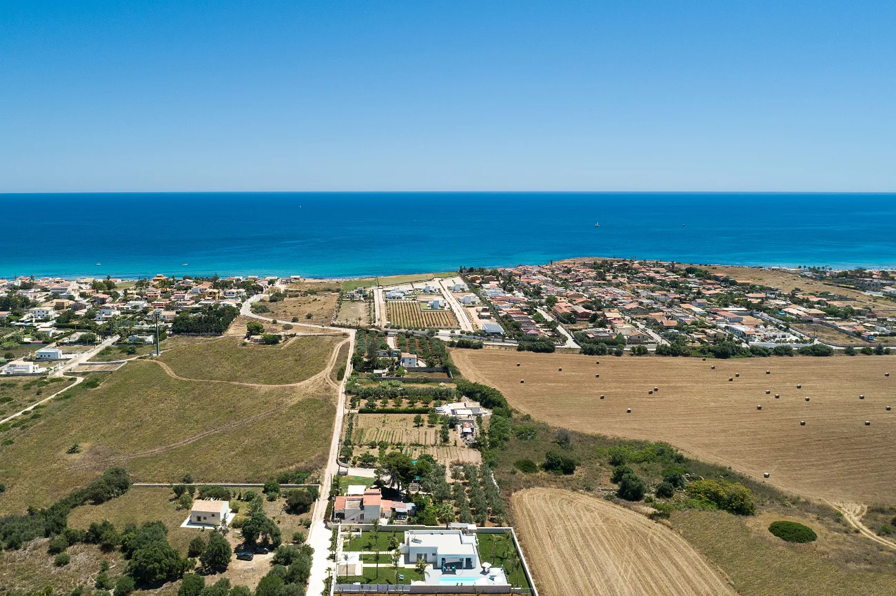 Aerial view of Villa Cani close to San Lorenzo beach