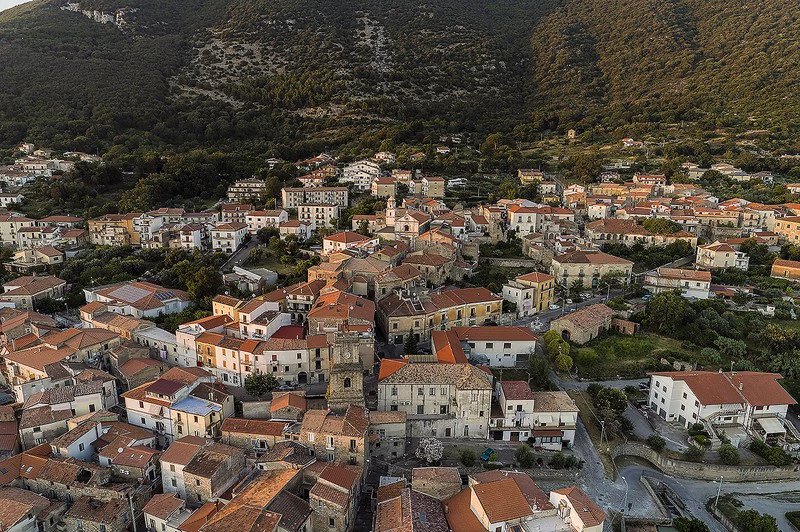 Hilltop village of Capaccio above Paestum, overlooking the Cilento plains