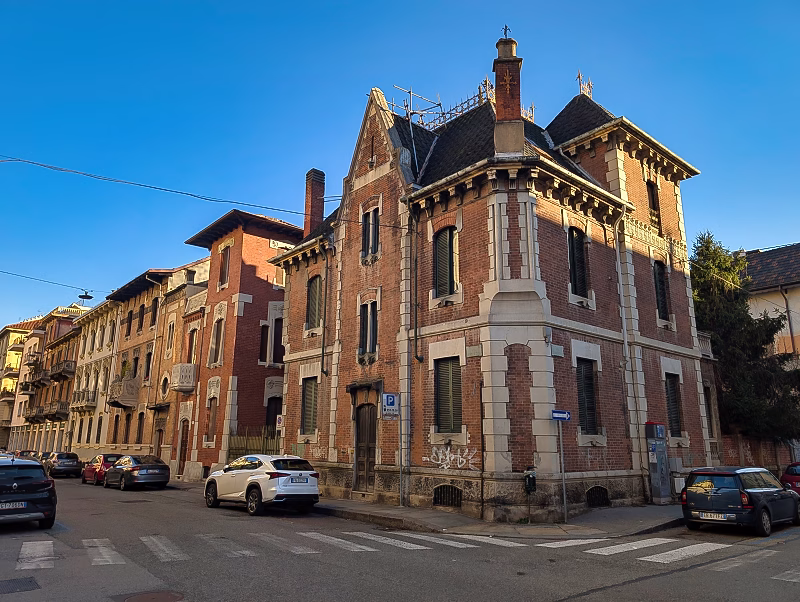 Via Pietro Piffetti, Turin Liberty apartment buildings on Via Pietro Piffetti, Turin, with brick façades, restrained decoration and corner massing typical of early 20th-century residential architecture