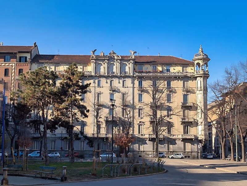 Liberty-style residential building in Turin