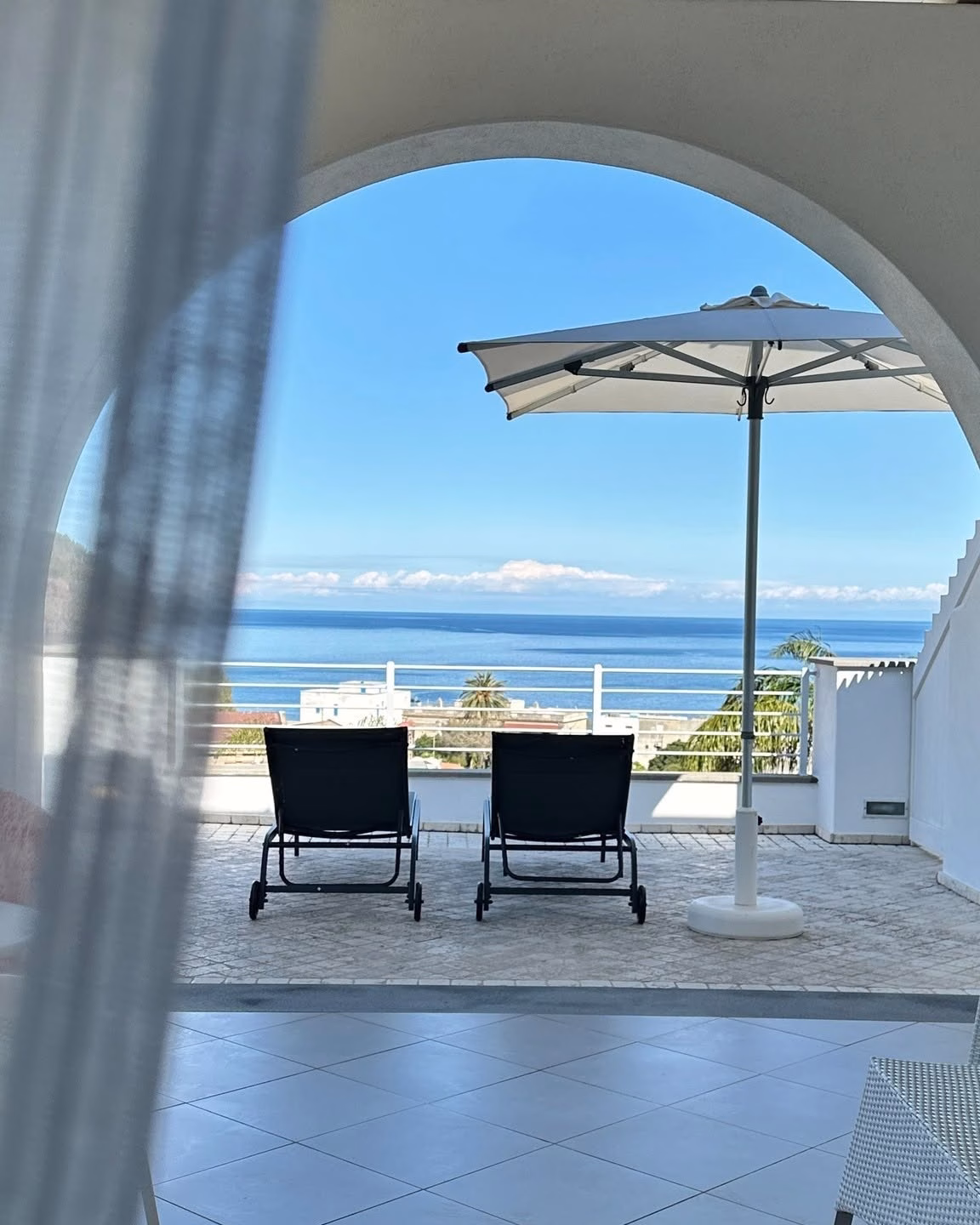 Sea view from Hotel Mea overlooking Lipari and the Aeolian coastline