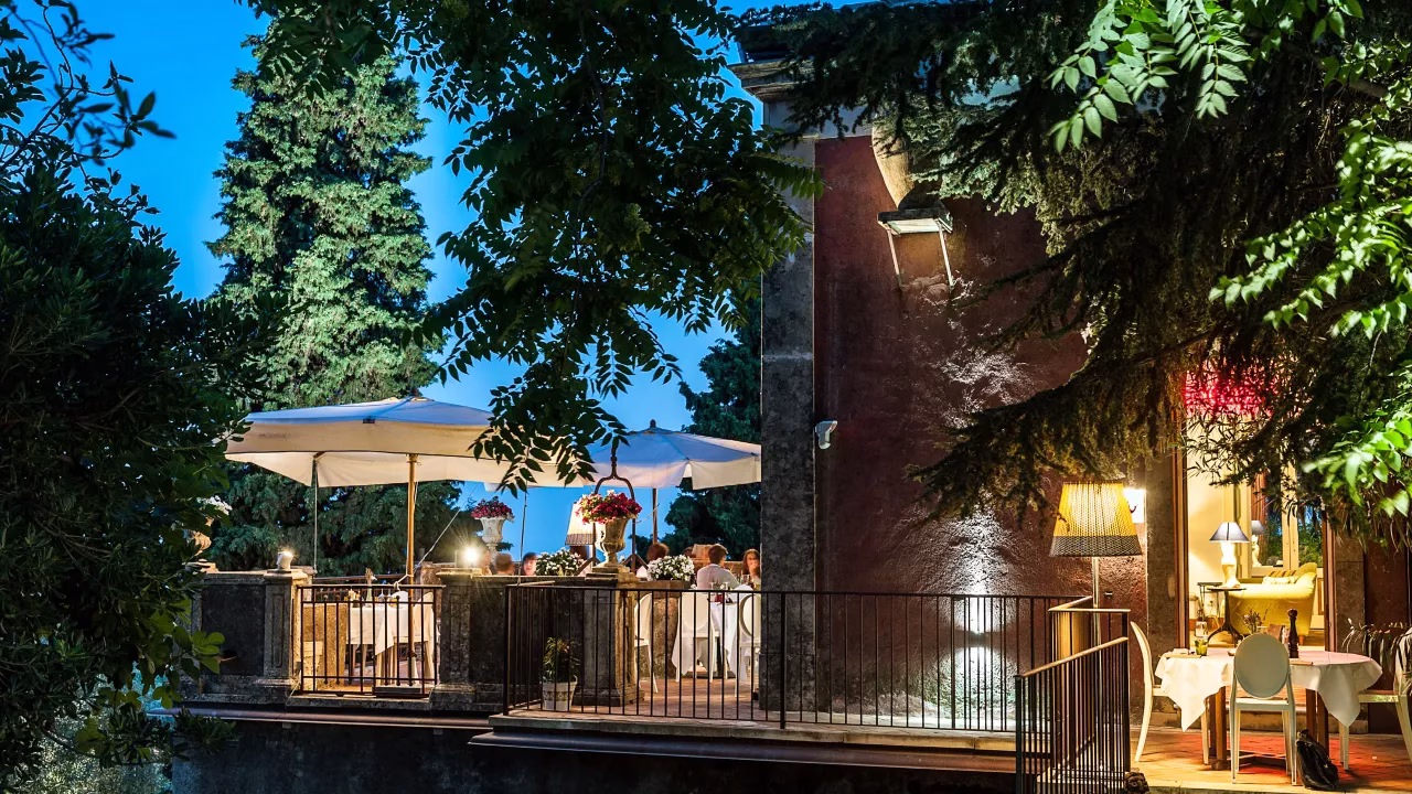 Terrace at Locanda Nerello at Monaci delle Terre Nere