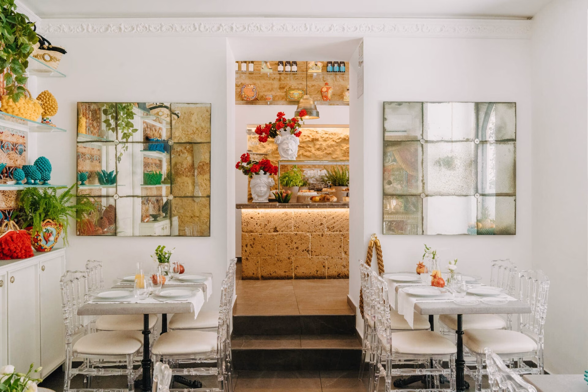 Breakfast at Palazzo Natoli boutique hotel in Palermo