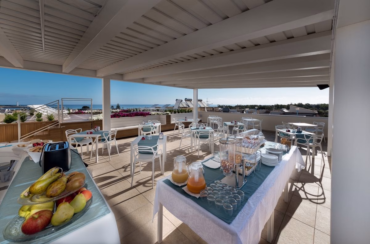 Rooftop terrace at Hotel Artemide in San Vito Lo Capo