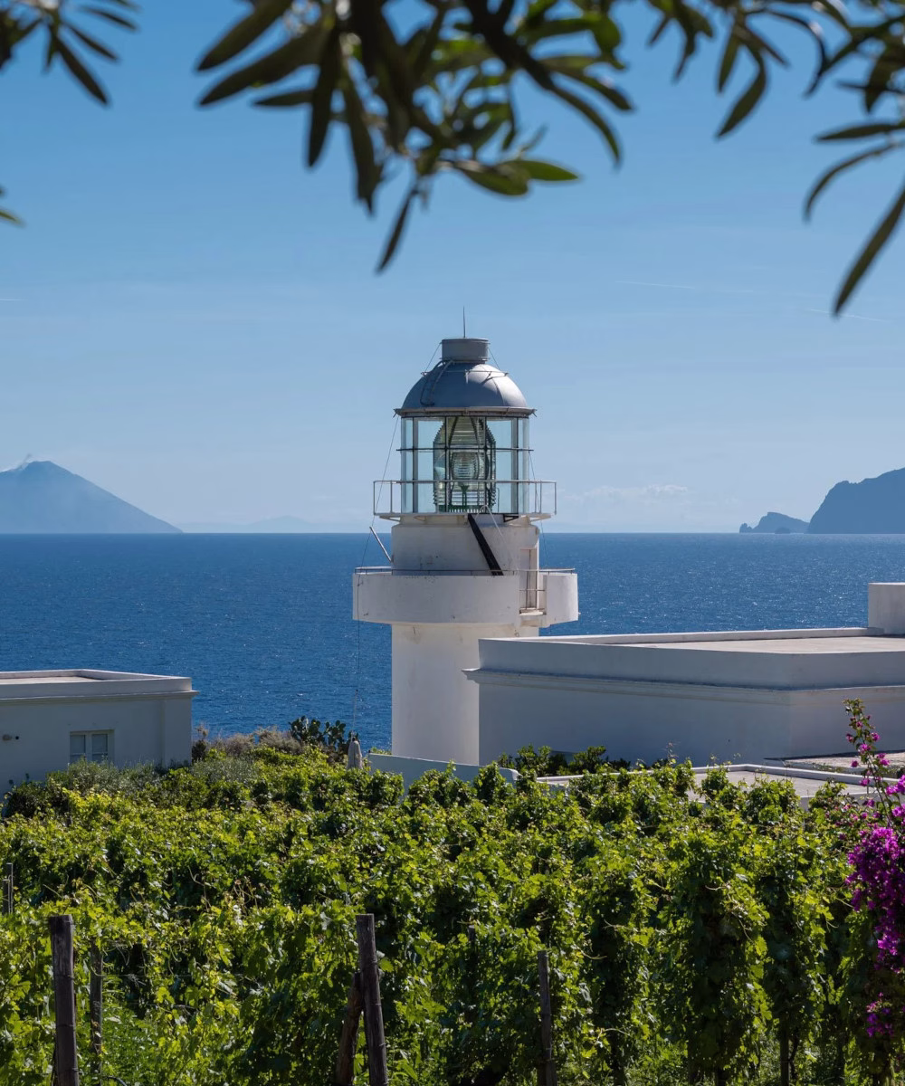 View towards Stromboli from Capofaro Resort on Salina