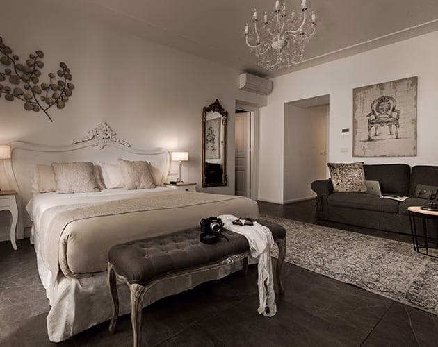 Deluxe room at Palazzo Natoli in Palermo