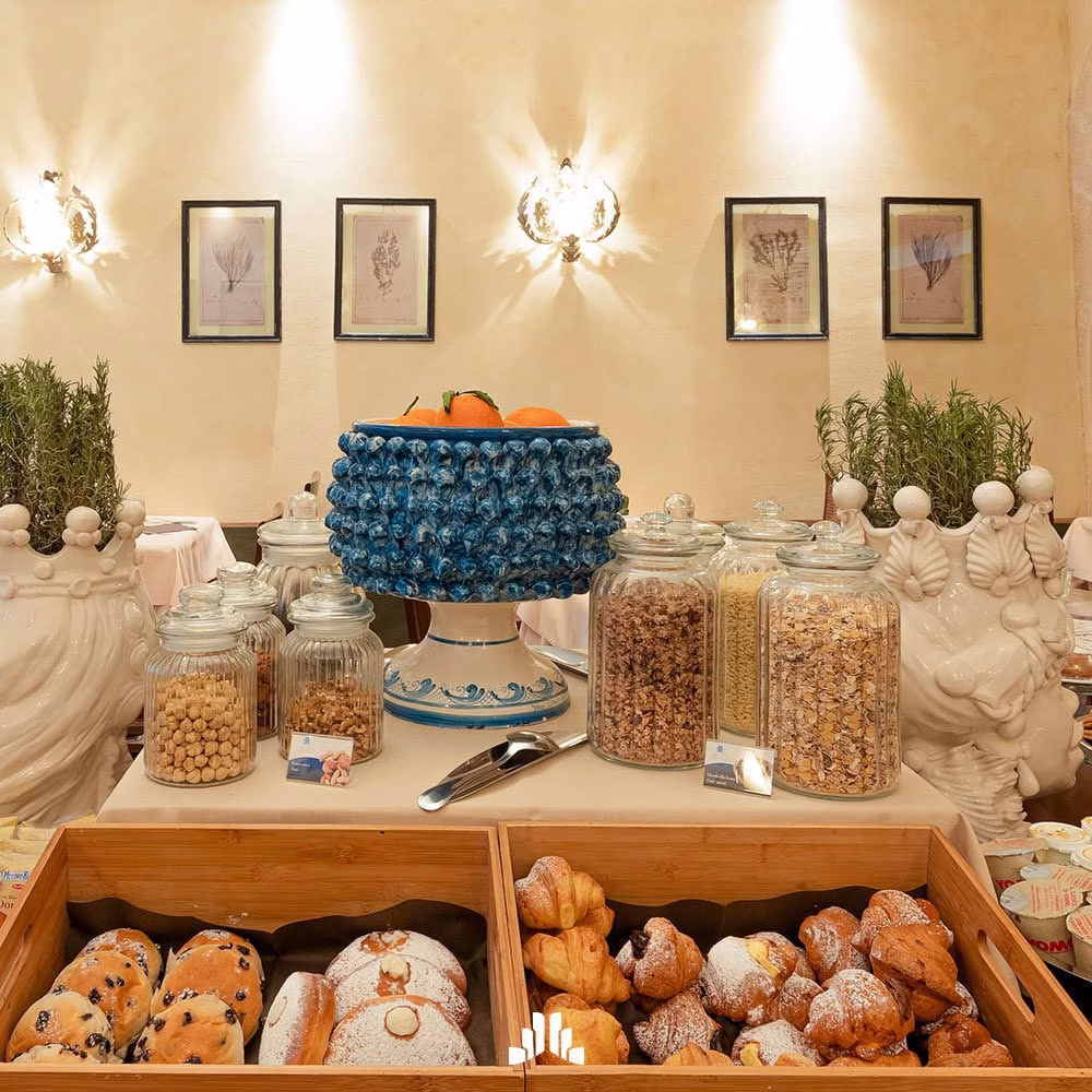 Breakfast buffet at Algilà Ortigia Charme Hotel