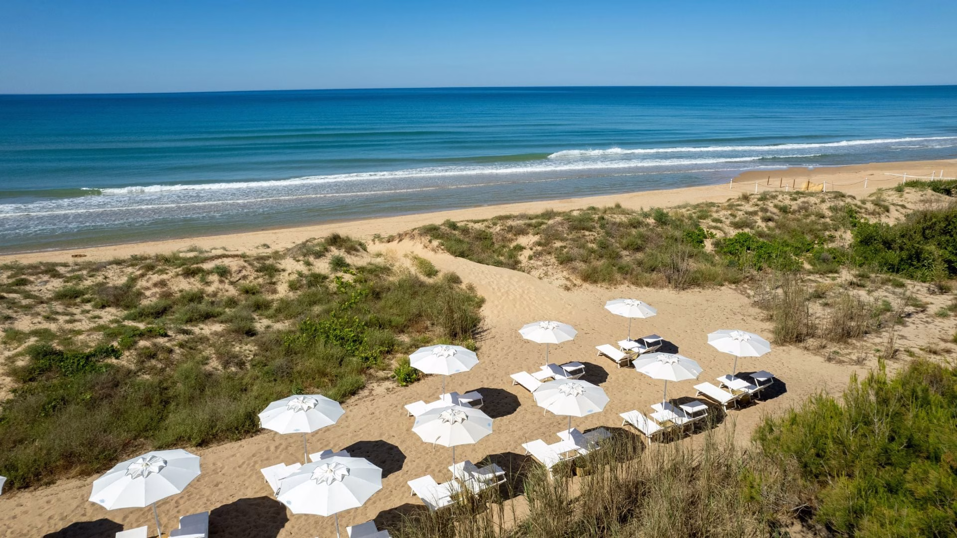 Beach club at Lido Fiori used by guests staying at Planeta Foresteria