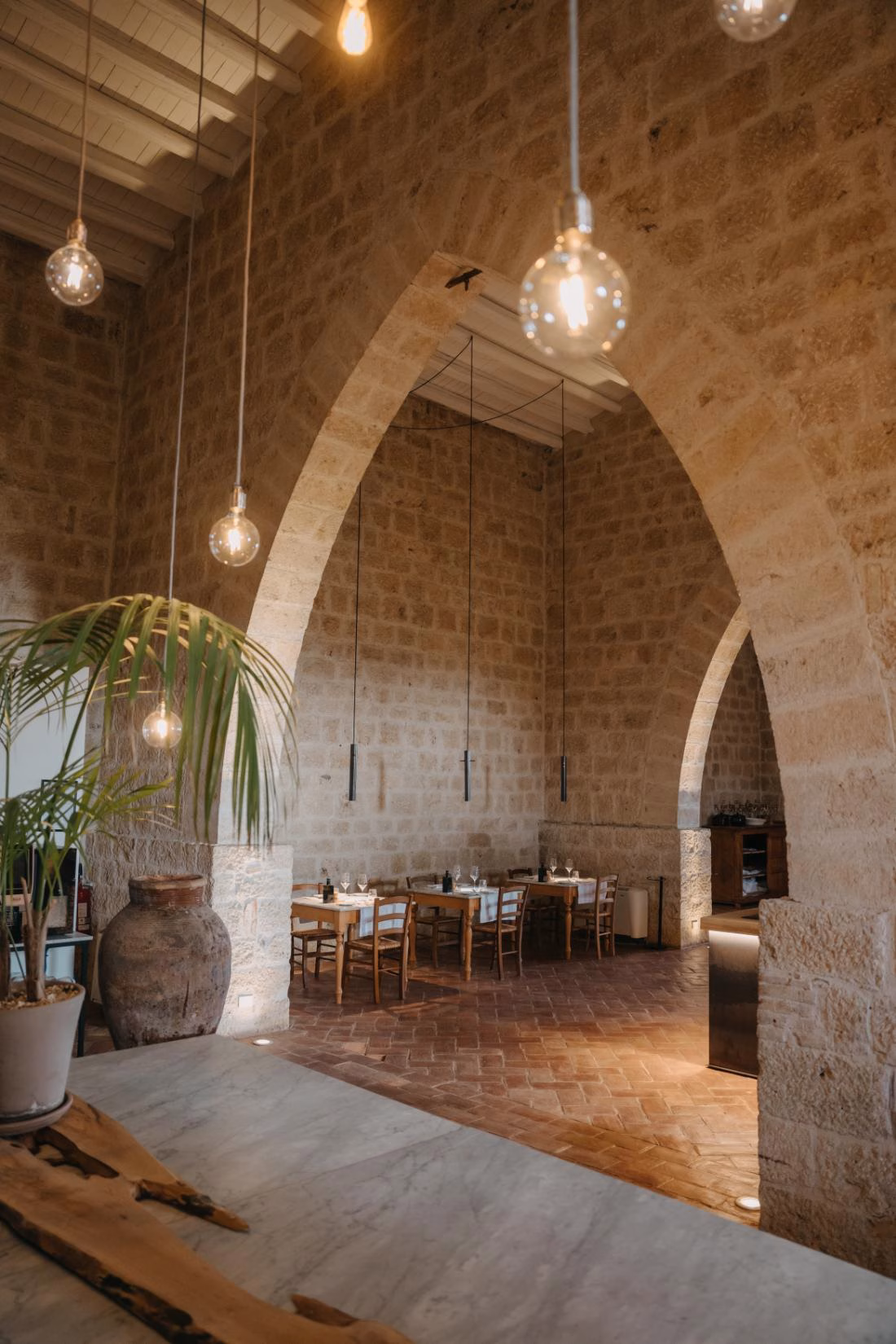 Il Granaio restaurant at Masseria Susafa
