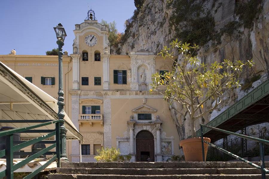 Sanctuary of Santa Rosalia built into the rock of Monte Pellegrino