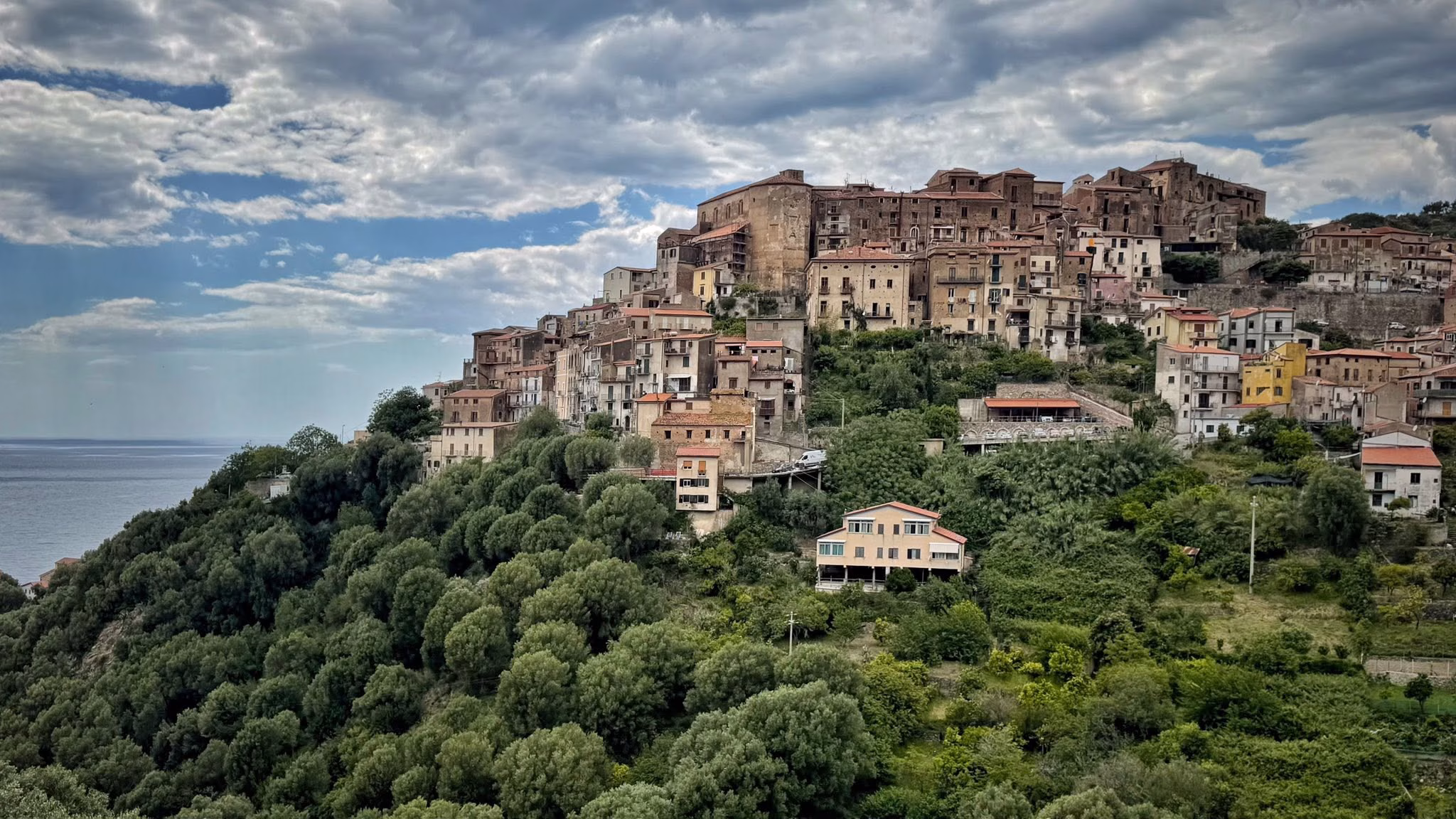 The hill village of Pisciotta above the Cilento coast