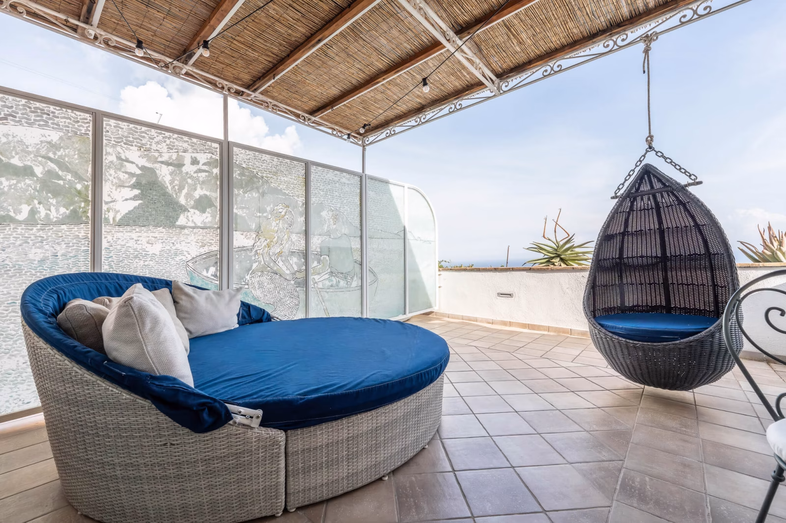 Romantic Room 29 private terrace overlooking the Amalfi Coast