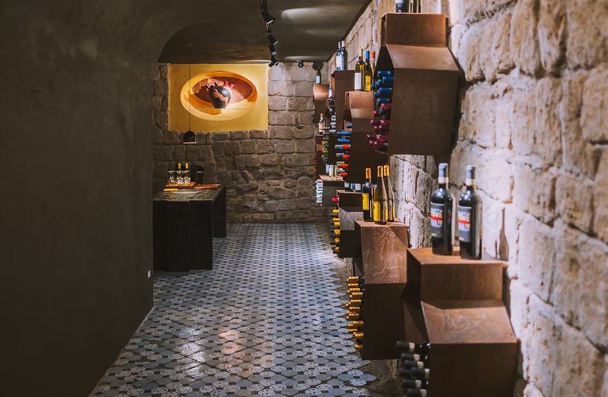 Wine cellar at Atelier Inès
