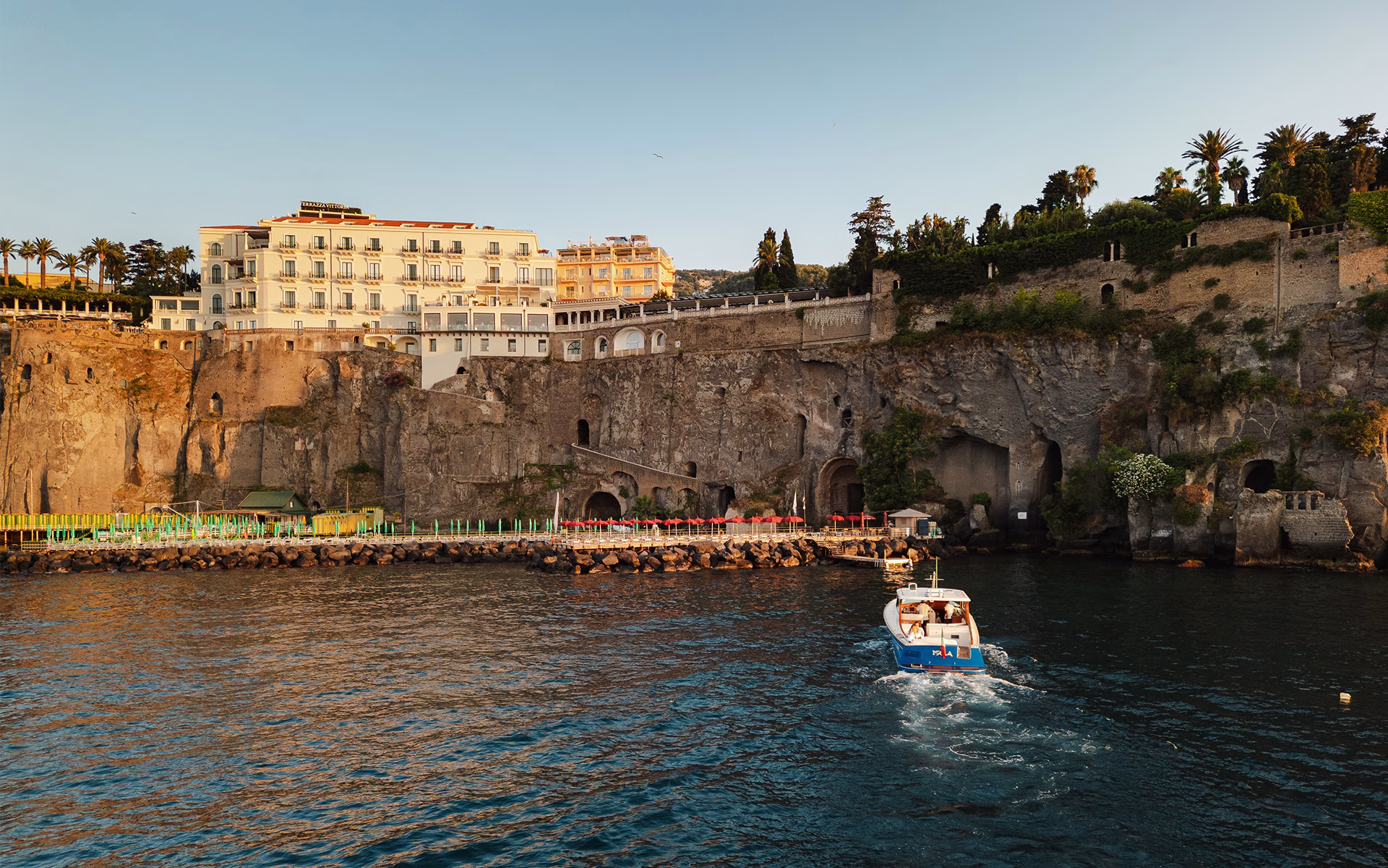 Bellevue Syrene on the cliffs above the sea in Sorrento
