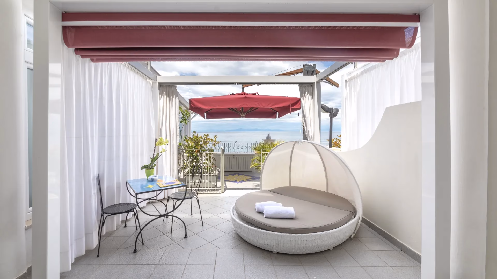 Superior Sea-View Room and spacious terrace at La Madonnina Hotel in Ischia