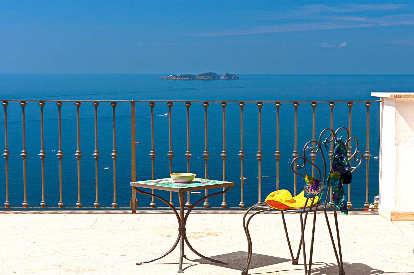 Villa Rosa set among the terraces and houses of central Positano
