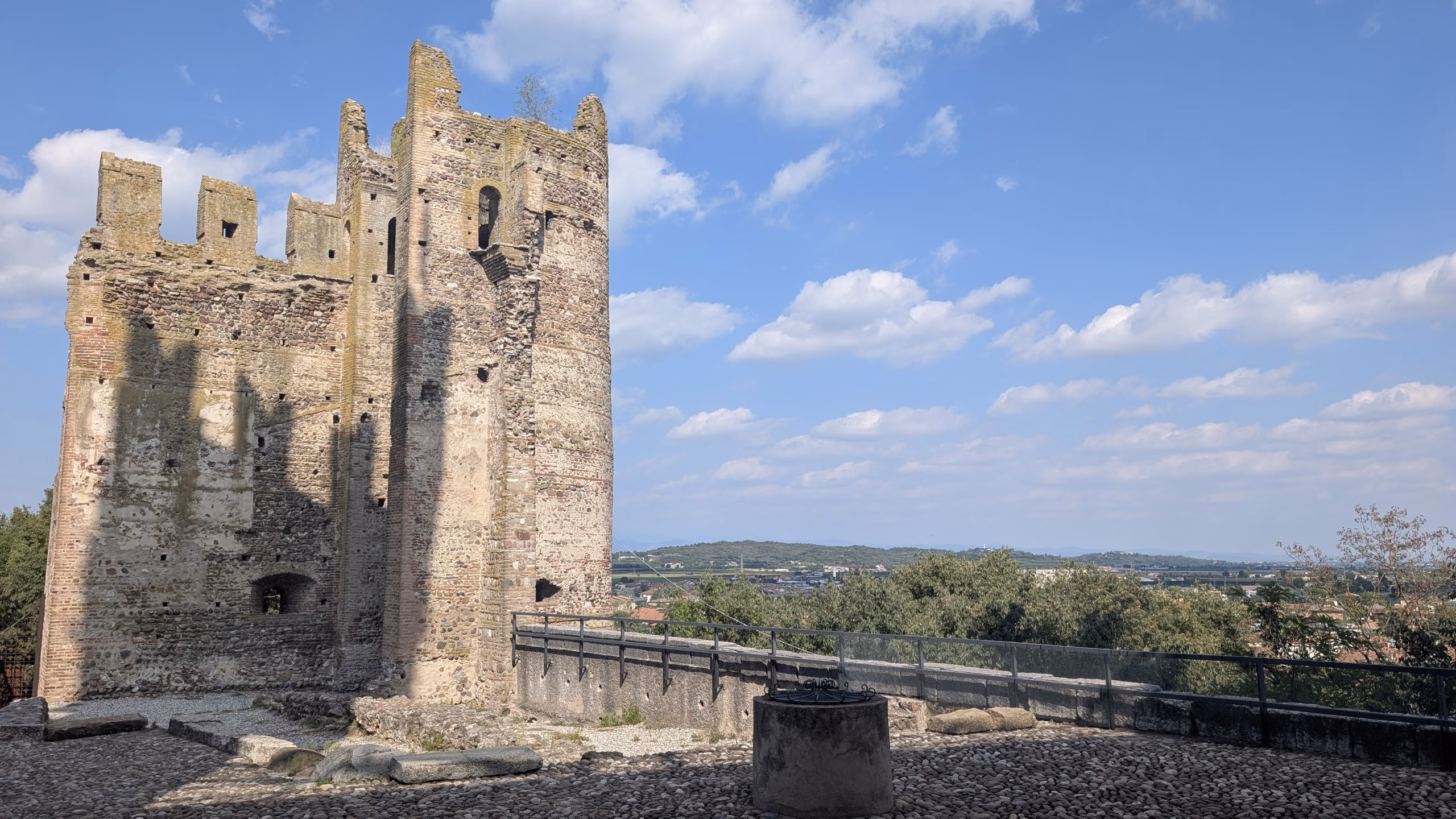 Stone towers of the Scaligero Castle at Valeggio